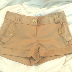 EXPRESS! Gold Sheen Shorts//Accent Buttons//Love.